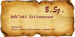 Bánki Szilveszter névjegykártya