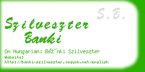 szilveszter banki business card